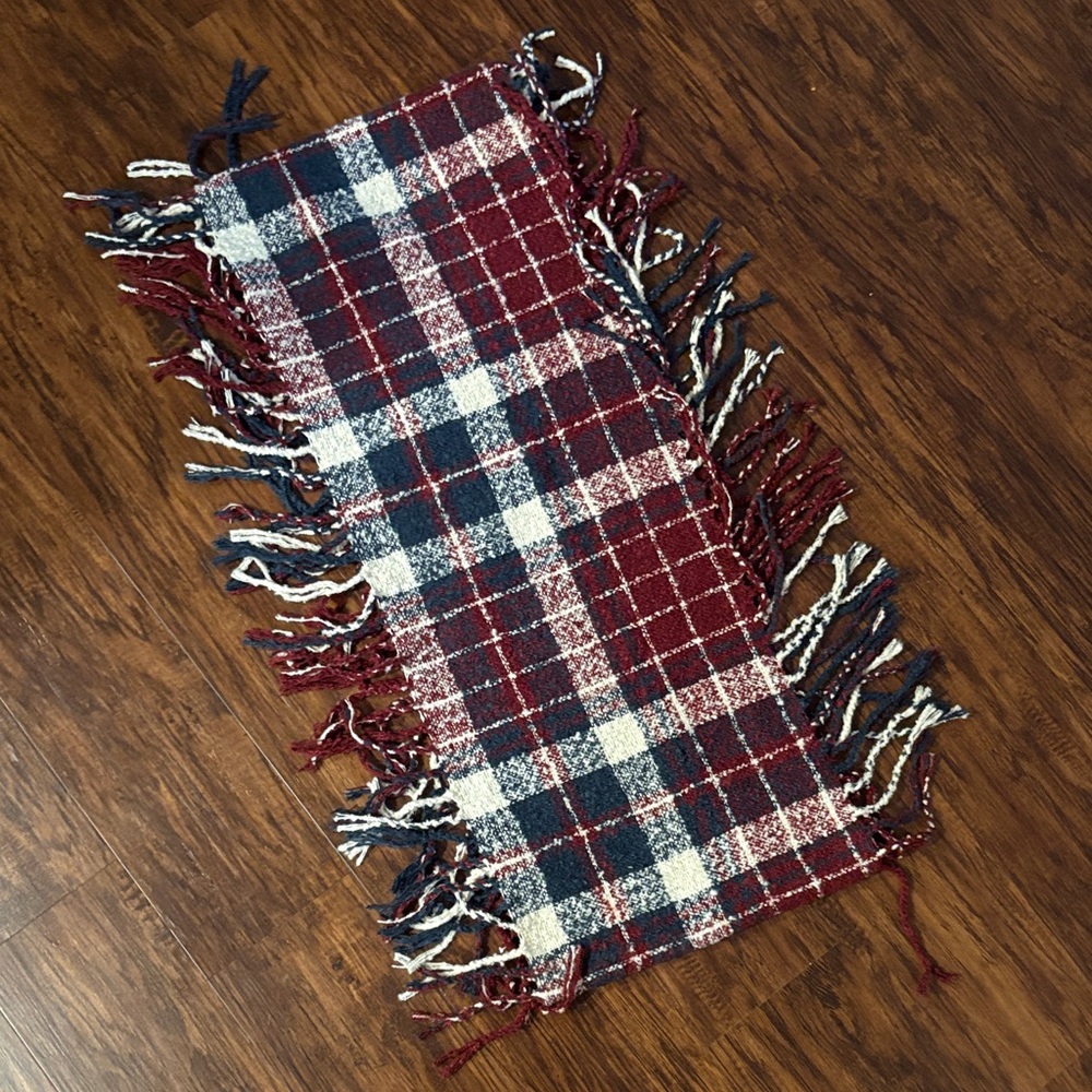 Plaid Fringe Infinity Scarf